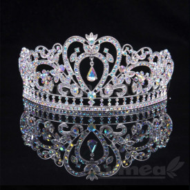 Tiara argintiu decorat cu stras - Cake Topper