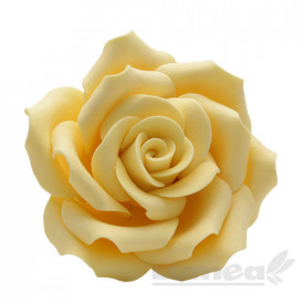 Trandafir urias galben din pasta de zahar, L10 cm x l 10 cm x h10 cm, 110g - Lumea