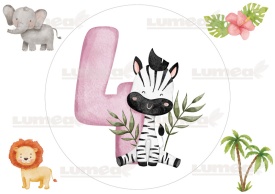 Vafa tort aniversara cu Animale "1-9" - Lumea - Img 4