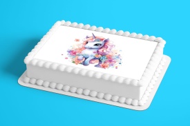 Vafa tort Unicorn desenata - Lumea - Img 2