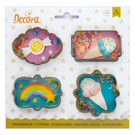 Комплект резачки, мини рамка, 4 части - Decora