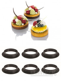 Комплект форми "Tarte Ring Round" ∅ 80mm, 6 броя - SilikoMart