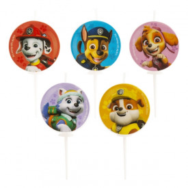 Свещ за рожден ден Paw Patrol, 5 броя - deKora