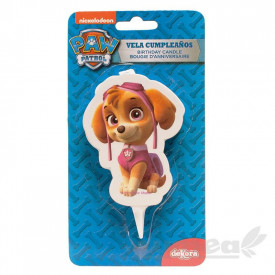 Свещ за рожден ден "Paw Petrol", 2D - Skye - deKora