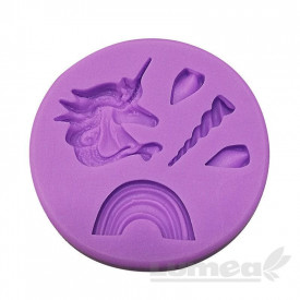 Силиконов калъп за еднорог с дъга - The World