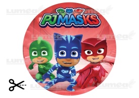 Ядивно изображение на Sugar Cake PJ Masks, Heroes in Pyjamas model 3 - The World - Img 3
