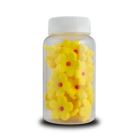 Floricele din zahar, Galben cu Miez Rosu, 60g - Lumea - Img 2