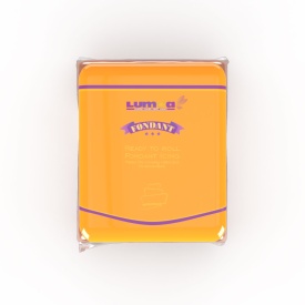 Fondant portocaliu cu efect neon, 250g - Lumea - Img 1