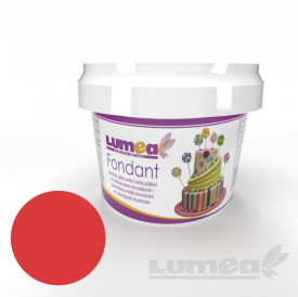 Fondant rosu efect neon, 400g - Lumea