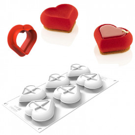 Forma silicon si decupator HEARTIX - SilikoMart - Img 1
