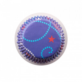 Hartii briose ColorCups Model albastru cu perle si stelute 36 buc. - Wilton