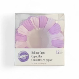 Hartii briose Mov, in forma de Flori, 12 buc. - Wilton