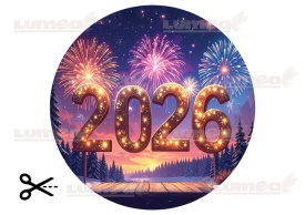 Imagine comestibila tort din Zahar, An Nou Fericit "2026" - Lumea - Img 3