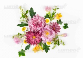 Imagine comestibila tort din Zahar Buchet de Flori diferite - Lumea
