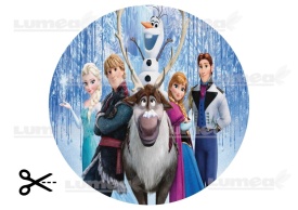 Imagine comestibila tort din Zahar, Frozen model 3 - Lumea - Img 3