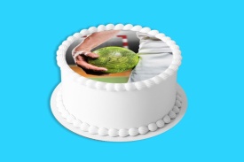 Imagine comestibila tort din Zahar Jucator Handbal cu Minge verde - Lumea - Img 4