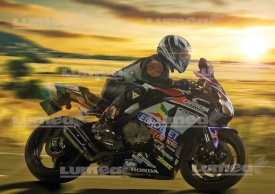Imagine comestibila tort din Zahar Motocicleta Alb-Negru - Lumea