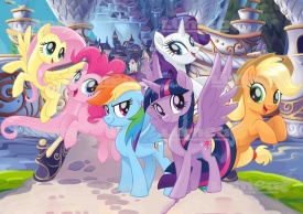 Imagine comestibila tort din Zahar My Little Pony si Orasul - Lumea