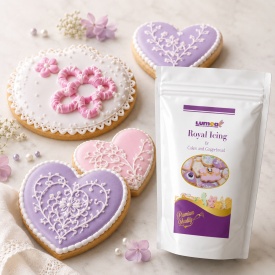 Biscuiți decorați cu Royal Icing și punga de mix Lumea 500 g