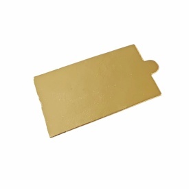 Monoportii Auriu pentru Prajituri - Dreptunghiulara, 9x5 cm, 10 buc. - Lumea