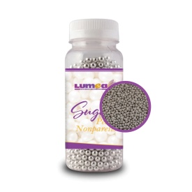 Perle decor comestibil argintiu metalizat 5mm, 130g - Lumea