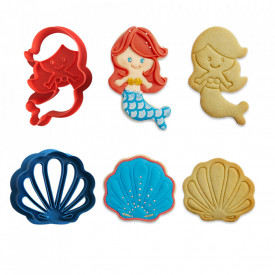 Set decupatoare scoici si sirena, 2 buc. - Decora - Img 2