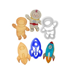 Set decupatoare "Space" Racheta si Astronaut, 2 buc. - Decora - Img 3