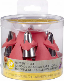 Set dui de ornare cu suport din silicon pentru Flori, #69, #131, #6, #20, #102, #124 - Wilton - Img 1