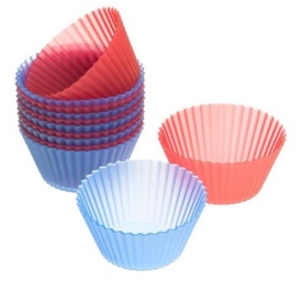 Set forme din silicon pentru Briose, albastru-mov, 12 buc. - Wilton - Img 2