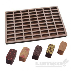 Silicon pentru praline forma dreptunghiulara, 63 bucati - Lumea Basmelor