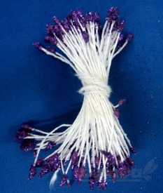 Stamine culoare violet sidefat 3mm, 240 buc. - Lumea - Img 4