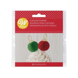 Toppers pentru briose model Globuri 3D, 12 buc. - Wilton - Img 2