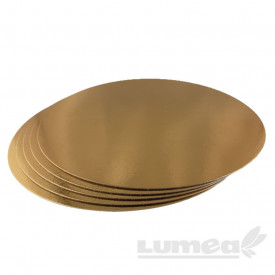 Златни дискове за торта, 24 см, 5 броя - The World