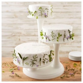 Комплект бели стойки за торти, Briose, Ø25, Ø30, Ø35 cm - Wilton - Img 3