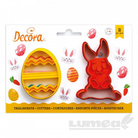 Комплект резачки за зайчета и великденски яйца, 2бр - Decora
