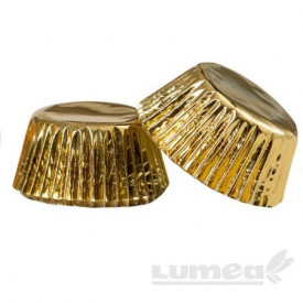Малки златисти хартии за мъфини, 180 броя - Decora - Img 2