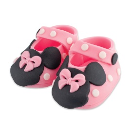 Botosei Roz cu Minnie din pasta de zahar, 1 pereche - Lumea