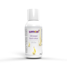 Colorant alimentar pe baza de ulei Alb, 50g - Lumea