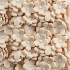 Floricele indoite Crem din pasta de zahar, 90 buc. - Lumea