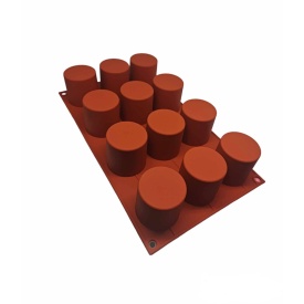 Forma silicon Cilindru, 12 cavitati - SilikoMart - Img 1
