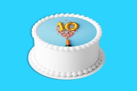 Imagine comestibila tort din Zahar, aniversara "10" model 3 - Lumea - Img 2