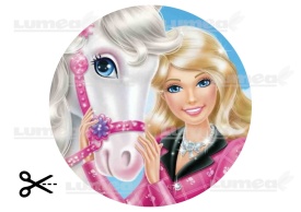Imagine comestibila tort din Zahar, Barbie cu calut - Lumea - Img 3