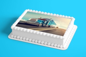 Imagine comestibila tort din Zahar Camion - Lumea - Img 2
