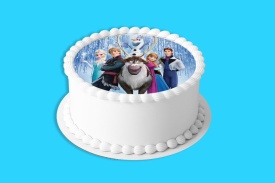 Imagine comestibila tort din Zahar, Frozen model 3 - Lumea - Img 4