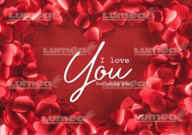 Imagine comestibila tort din Zahar, "I Love You" model 1 - Lumea - Img 1
