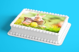 Imagine comestibila tort din Zahar Iepuras cu ou de paste - Lumea - Img 2