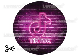 Imagine comestibila tort din Zahar logo "TikTok" - Lumea - Img 3