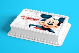 Imagine comestibila tort din Zahar Mickey Mouse - Lumea - Img 2