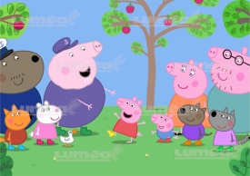 Imagine comestibila tort din Zahar, Purcelusa Peppa si toate lumea - Lumea - Img 1