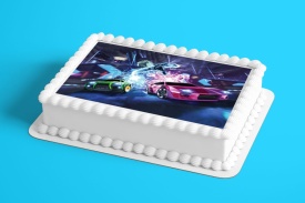 Imagine comestibila tort din Zahar, Rocket League model 5 - Lumea - Img 2